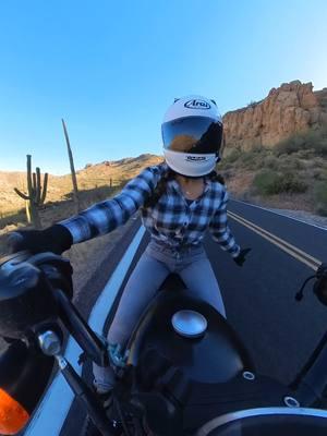 I love my brothers and sisters on 2 wheels. No matter what you ride, we are in this together. This old lady (me) was just out there cruisin' and enjoying the view, so I signaled 2 of my fellow bikers to pass me 🫶🤙✌️ #solobiker  #solorider  #sportbike  #arizona  #harleydavidson  #happiness  #womenriders  #womenridingharleys #womenridingmotorcycles  #motocycle  #moto  #sporster883  #soulmate  #dowhatmakesyouhappy  #liveyourlife  #solitude  #itiswhatitis  #bikers  #riders  #livingthebestlife 