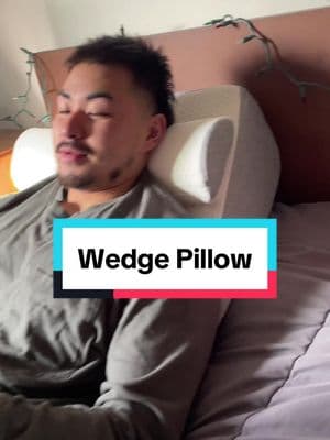 I found the perfect wedge pillow for back support! #wedgepillow #pillow #backrest #backsupport #sleepingpillow #tiktokshopfinds 