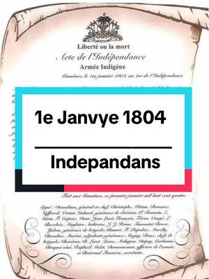 Premye Janvye 1804, Jeneral yo te pwoklame endepandans Hayti. #haiti #haitian #haitianhistory #ayiti #haitiantiktok #istwa #ayisyentiktok🇭🇹 #histoire #1804 