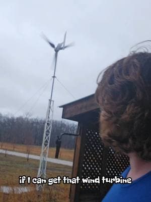 It does ok-ish for where it's at. At some point, we may raise it up much higher, or may just do away with it. But this wind turbine does alright for now. #offgridguru #offgrid #offgridliving #windturbine 