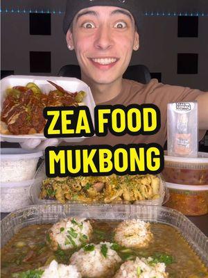 Zea Food Mukbang! 🦀🍝🍚 #fyp #trending #mukbong #Foodie #mukbang #food #eating #asmr #fypage #seafood 