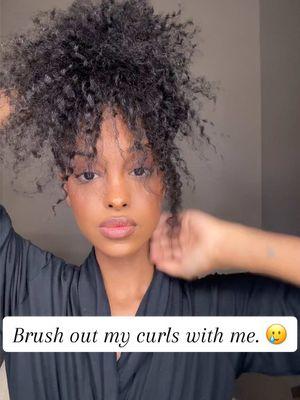 I do this every time I take my braids out. And it makes wash day so much easier!  #brushingcurls #washdayprep #braidout #braidoutresults #naturalhair #4bhair #4bcurls #healthyhair 