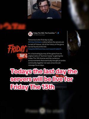 Besides #vexbolts being left behind in 2024. Todays the last day the servers will be live for #fridaythe13ththegame I’ll be live on #twitch playing l! #fyp #bigonuggets23 #fridaythe13 