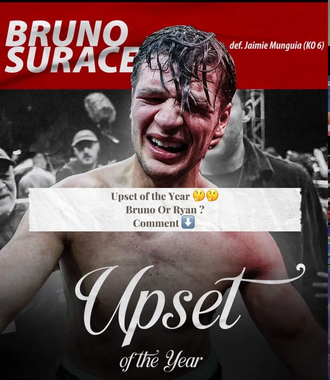 Bruno or Ryan comment below ⬇️  #boxing #hdzboxing #boxingfan #boxinglife #fightnight #upset 