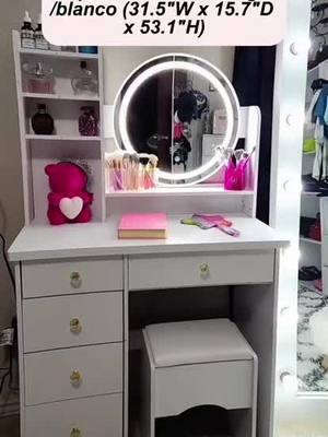 This makeup vanity is beautiful and very well made! I love that the mirror lights up! It’s perfect for small spaces. 🎀 #vanity #vanitymirror #vanitymakeup #makeupvanity #pinkvanity ##vanitydesk##tween##christmas##christmasgiftideas##giftsforher##TTSStarCreator##starcreatorcompetition##creatorsearchinsights