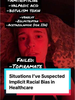 Situations I’ve Suspected Implicit Racial Bias in Healthcare   #doctor #pharmacist #pharmacy #DEI #SDOH #equity #healthcare #justice #racism #bias #BLM #2020 #empower #learn #teach #grow #fight #protect #advocate  