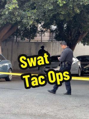 After several hours of the suspect refusing to surrender, SWAT was able to gas him out #LAPD #SWAT #Crimetok #TrueCrime #BreakingNews