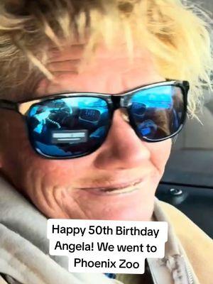 Happy 50th Birthday Angela! We went to Phoenix Zoo #happybirthdayAngela #angelaupdate #hpbdAngela #lostinphoenix #talesfromthestreets #angela #art 