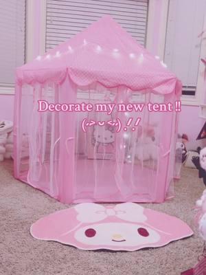 princess tent! inspired by @sweetkittie ‘s haul 💞 #kawaii #cutecore🎀🦴🍮🐾 #cutecore #mymelody #sanrio #pink #hellokitty #RoomTour 