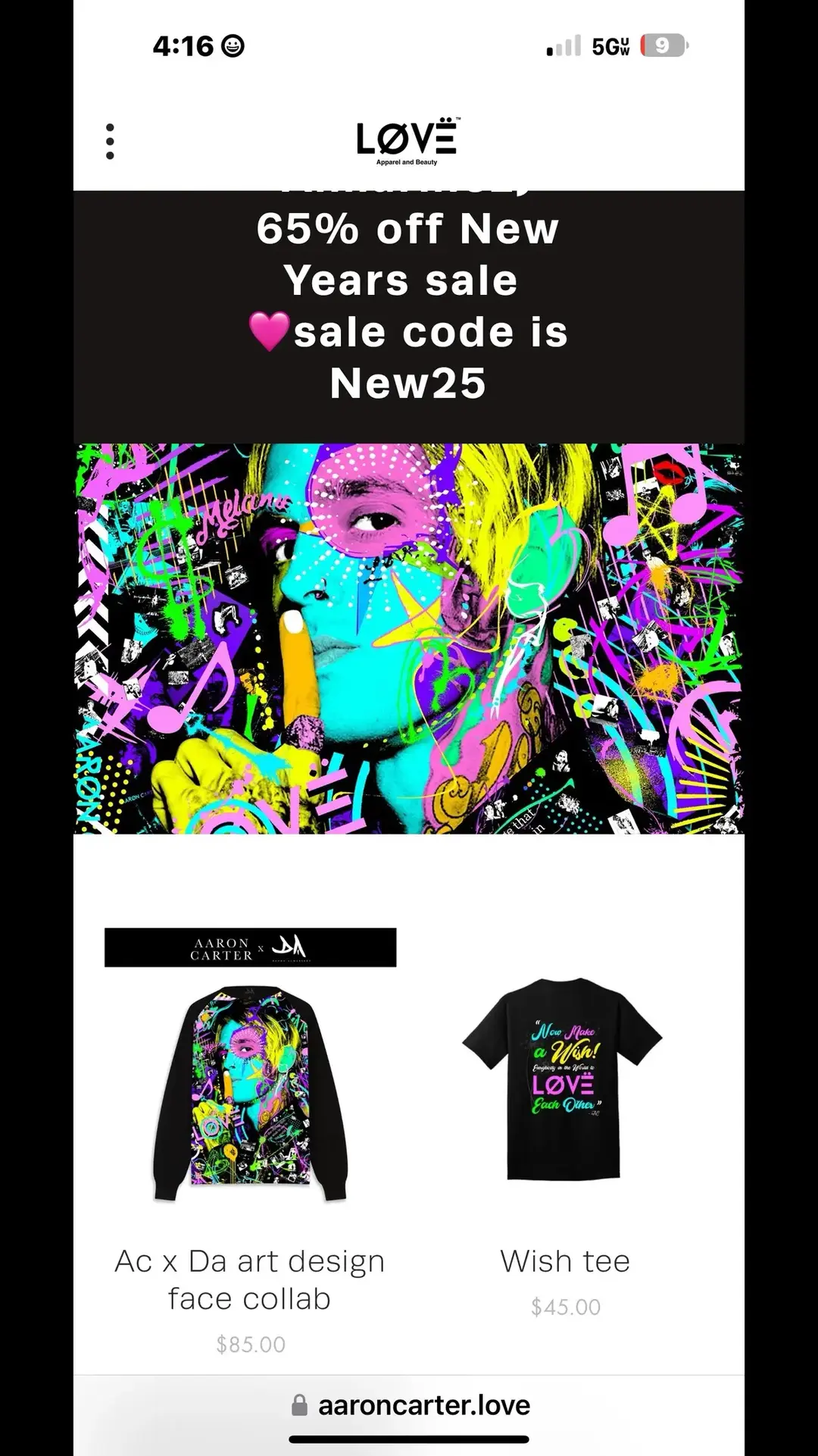 New years sale on Aaroncarter.love 65 % off biggest mark down❤️ Happy new year! LINK IN BIO or head over to Aaroncarter.love  #LØVË #aaroncarter #aaroncarterofficial #legacy 