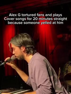 Alex G tortured his fans for yelling.  #alexg #sandyalexg ##indierock #indiemusic #midwestemot #concert #thegardenband #thegarden #vadavada #wyattshears #fletchershearssupremacy #shoegaze #slowcore #hardcoremusic #sunami #slowdive #duster #dusterband #dropnineteens #glareband #hypesage #deftones #indiememes #CapCut