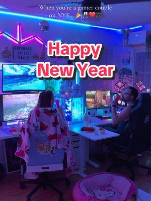 Happy New Year from us! We hope you all have a wonderful night and a great start to the new year! We will be ringing in with our fur babies, playing Fortnite!🥂🎮❤️ #gamercouple #couplegoals #married #couple #gamers #gaming #nye #fortnite #pcgaming #pcgamer #pcmasterrace #pcsetup #dualsetup #GamingSetup