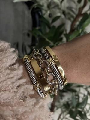 How cute are these two-toned bracelets from @Mytys Jewelry?  These bracelets are tarnish-free, & currently on sale for $23 for all three bracelets.  Click the link in this video to order yours before they’re all sold out, again! 😉🖤 #mytys #mytysjewelry #twotonejewelry #mixedmetaljewelry #goldjewelry #jewelrytiktok 