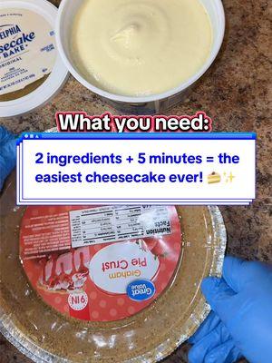 2-ingredient cheesecake for any party—so easy, no one will know! 🤫🍰 Perfect for last-minute desserts or holiday gatherings! 🕒✨ #DessertHack #CheesecakeMadeEasy #PartyFoodIdeas #NoBakeDesserts #TikTokRecipes #Cheesecake #PartyDessert #NewYears 