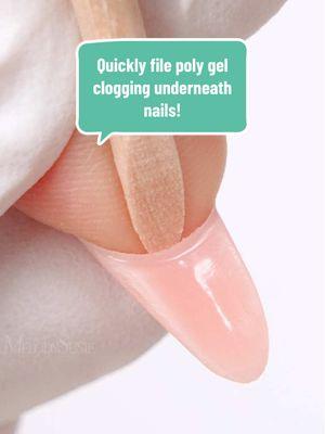 Quickly file poly gel clogging underneath nails! You can use this way for safe removal! Give it a try‼️ #tiktokshopyearendsale ##melodysusie##melodysusienails##nailtools##nailart##nailchallenge##nailtutorial##nailtechlife##nailtechcheck##nailtechproblems##nailtechnician##nails##nailbeginner##nailpro##naillover##nailhack##nailtips#nailtip #naildrill #drillbit 