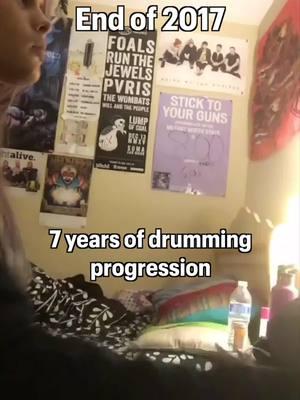 7 years of drumming progress on camera! I look back at old videos and cringe so hard! Can’t believe how bad I was 😂 #drumpractice #drumming #progression 