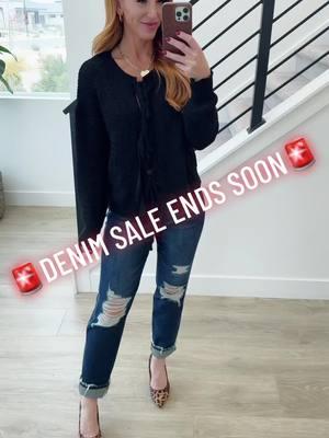 🚨DENIM SALE ENDS SOON🚨 #OOTD #walkerroseboutique #boutique #judybluejeans #denim #fypシ #NEW #jeans #judyblue #sale #judybluesale #magic #sweater #bows 