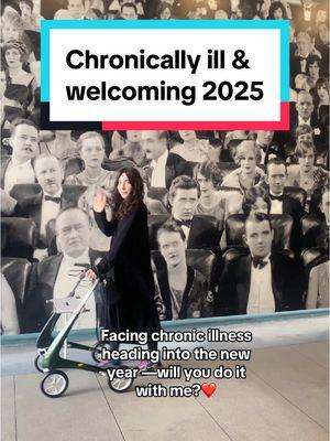 As we leave 2024 behind I’m thinking of all of my chronically ill friends. I hope you’re with your heated blankets tonight and tucked in safe and sound. Here’s to a better less painful 2025. Stay strong with me!❤️✨ also shout out to @byACRE for my beautiful walker and #fashionablecanes for my favorite canes. #chronicillness #invisibleillness #multiplesclerosis #POTS #ehlersdanlossyndrome #chronicpain #chronicillnessawareness 