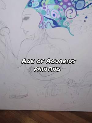 Age of Aquarius painting #ageofaquarius #spiritual #astrology #witchyart 