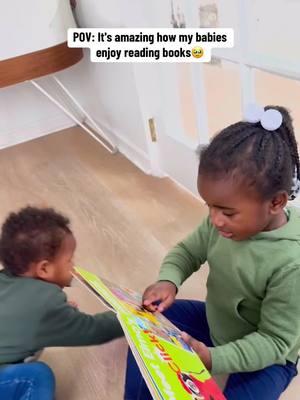 Our babies🤎 #baby #babies #sister #sisterlove #books #reading #joy #Love #toddler #blacklove #happy #happyniess 