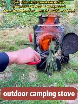 With this smokeless stove, you no longer have to worry about crying from the smoke while cooking!#woodstove #Camping #outdoorcooking #cookingstove #factory #Distributor #Outdoors 