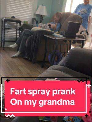 Fart spray prank on my grandma 😂😂😂 #fartspray #fartsprayprank #prank #prankwars #prankster 