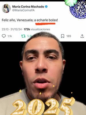 Llegó el 2025! A echarle bolas Venezuela. Por nuestra libertad. Vamooooos!!!  #politica #viral #analisispolitico #venezolanosenusa🇺🇸🇻🇪 #venezuela🇻🇪 #estadosunidos🇺🇸 #venezolanosenusa #happynewyear 2025 #felizañonuevo #feliz2025 #mariacorinamachadopresidenta 