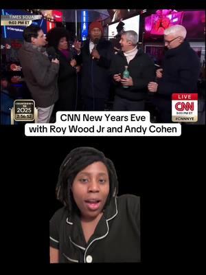 That’s my new segue in any conversation i would like to move on from 😂 #andycohen #roywoodjr #andersoncooper #cnn #newyearseve  