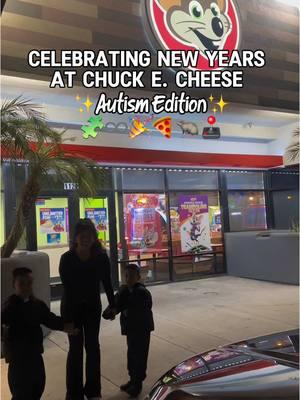 Celebrating New Years with my little family of 4 at Chuck E. Cheese! Autism Edition🥹🧩♾️🎉🍕🐀 Happy New Years everyone! We love you all so much!!!  #autismedition #comewithus #autismmom #autismfun #chuckecheese #pizza #chuckecheesepizza #familyvlog #newyears #newyearseve #2025 #familynewyears #Vlog #sensoryfriendly #nuerodivergent #nonspeaking #happyhands #stimming #familytime #blessed 