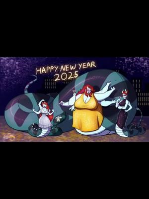 #happynewyear2025 from The Conda Sisters! #lamia #naga #snake #yearofthesnake #speeddrawing #fantasy #artwork #timelapseart #speedpaint #procreate #artistontiktok 