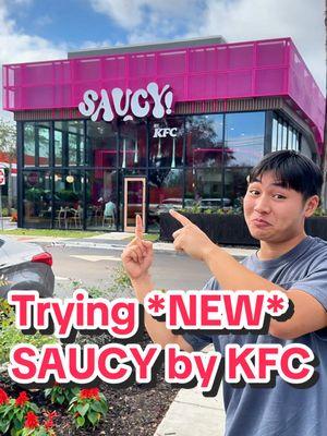 Trying the VIRAL *NEW* Saucy by KFC! #foodnoob #thefoodnoob #kfc #fastfood #friedchicken @KFC 