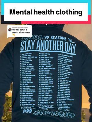 Replying to @VicG this is your sign to spread the message❤️‍🩹 #stayanotherday #sad #depression #dearpersonbehindme #mentalhealthmatters #MentalHealth #meaningfulquotes #hoodie #100reasonstostayalive #MentalHealthAwareness #heartbreak 