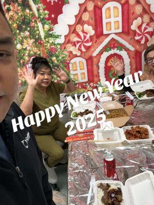 Happy New Year 2025 with the work family. Working the overnight shift in the lab with my favorite coworkers. #happynewyear #newyear #overnight #work #hospital #workfamily #foodtiktok #worktok #coworkers #graveyardshift #family #laboratory 