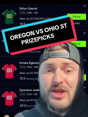 PRIZEPICKS CFB PLAYOFFS OREGON VS OHIO STATE🏈😈 #prizepickstoday #prizepicks #prizepickslocks #cfb #cfbplayoff #oregonducks #ohiostatefootball #greenscreen 