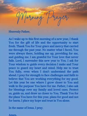 ✨️💜🦋Morning Prayer🦋💜✨️ #morningprayer #dailyprayer #inspirationalprayers #spiritualprayers #thankyoulord #thankyougod #thankyoujesus #gratitude #peace #healing #praise #praisegod #thankfulness #thankfulmindset #godisgood #godisworthy #godisfaithful #mindfulness #mentalheath #mindset #motivation #newyear 