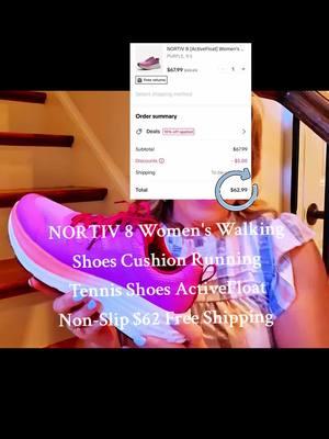 NORTIV 8 Women's Walking Shoes Cushion Running Tennis Shoes ActiveFloat Non-Slip $62 Free Shipping #NORTIV8 #WomensWalkingShoes #dreampairs #fyp #viralvideo #TikTokShop #shopping 