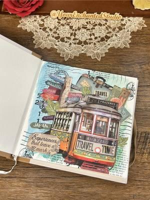 ASMR Creative Art Journaling | -Art Of Traveling Stamperia collection is available on my Etsy Shop.  Links in my Bl0!  #asmrjournal #journalwithme #scrapbooking #journalspread #creativejournal #artjournal #watercolor #stamperia 