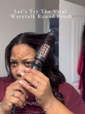 Would you try a round brush?  #roundbrush #wavytalk #wavytalk5in1 #wigfinds #silkpress 