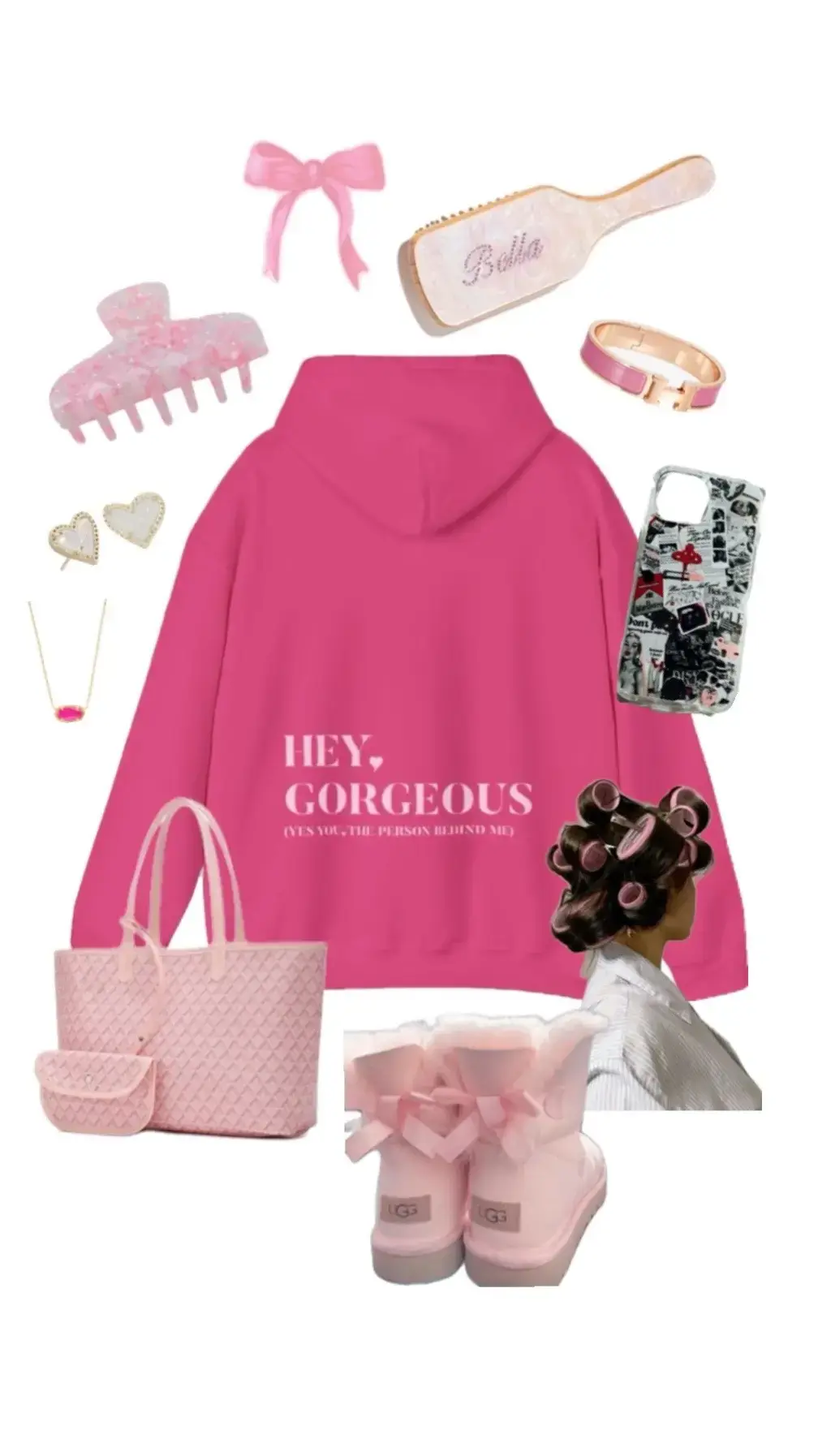 THE “HEY GORGEOUS” HOODIE. #wishlistideas #outfitinspo #2025 #pinklifestyle #pinkaesthetic #pinkhoodie #pink #hoodiecollection #newyears 