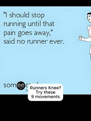 Do you have Runners Knee (IT Band Tendonitis)? Try these 9 movements (It's a lot, but so worth it 🏃‍♂️(that's what she said...) Runners knee is an overuse injury where your IT band connects to your lower leg. The problem here is that if your knee doesn't track correctly due to tightness in the surrounding muscles, you can hit the 'overuse' threshold a lot faster than if your knee was functioning properly. So go through these 9 movements at least once a day to heal up faster and get back to what you love doing 🏃‍♂️ Rolling Movements: Explore the entire muscle Roll on the inside and outside of it, and all the way from top to bottom. Roll slowly on the tender areas for 20 seconds, or until your feel a 'melting' sensation in the muscle. Stretches: Hold each stretch for 30-60 seconds Half kneeling side lunge - make sure to get your down knee wide. if you cant get both forearms to the ground, try to get at least 1 down Hurdlers stretch - Squeeze the glute on the side of the bent leg, and look for a stretch in the front of the hip of the bent leg Hurdlers Hamstring Stretch - Stay in the hurdlers stretch position, but sit up and reach for the lead leg. This should be one of the most targeted hamstring stretches you have ever felt! Kneeling side hip raise with clamshell (1-2x15-20 reps each side) - Extend your hips forward as you come off the ground. Look for glute activation 🍑 Share with someone who could use this! Follow for more! #KneePain #PainFree #RunnersKnee #KneePainFix #MoveWell #ReliefApp #ExerciseTips #StretchingTips #InjuryFree #WorkoutTips #ITBandTendonitis #ILoveRunning