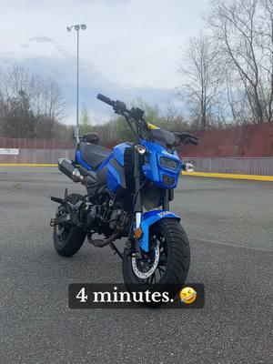 It takes forever 🤣 #bikelife #minibike #moto #grom #gromclone #brapgenius 