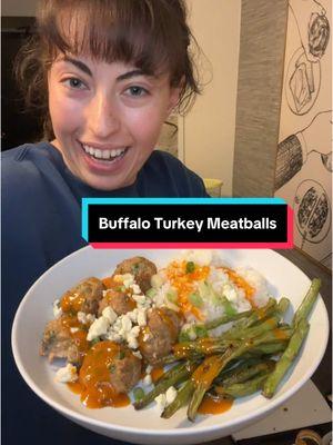 Turkey Meatballs are always an easy, cheap, and delicious go-to dinner for us during the work week! These buffalo meatballs have become a new favorite! #turkeymeatballs #groundturkey #cheapmeals #DinnerIdeas #healthydinner @Thrive Market @ALDI USA 