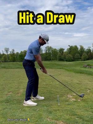 Draw feels !! 🏌️‍♂️  To hit a draw your path needs to shift more rightward. Often times it's easier to just close your body lines to the target. From there just swing along your body. If the ball doesn't curve back you can make adjustments to the clubface as you're swinging more rightward. If you're still struggling, send me message and we can chat about making your 2025 season your best yet! #golftips #golfdrill #golfswing #golftiktok 