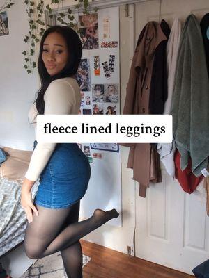 and she's so warm 😭🫶🏽 #fleecelined #fleecelinedtights #fleeceleggings #leggings #tights #winter #TikTokShop #tiktokfinds 