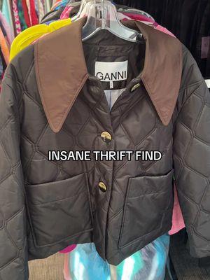 Ended 2024 with this INSANE thrift find!!! 🤭 GANNI was of my bucket list brands to find in the wild- and this jacket is stunning ✨ Thrifting after the holidays is always such a treat since everyone is cleaning out their closet!!  #insanethrift #insanethriftfinds #thriftwithme #thrifthaul #thriftstorefinds #ganni #gannijacket #resellercommunity #thrifting #shopsecondhand #thrifted #fashionreseller