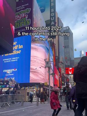 When will it ever end 🤷🏻‍♀️ #timesquare #newyork #nye #nyeparty #newyearseve #newyears #happy2025 #happynewyear #nye2025 #2025 #nyc #newyorkcity #travelnyc #balldrop #foryoupage #fypシ゚viral #confetti 