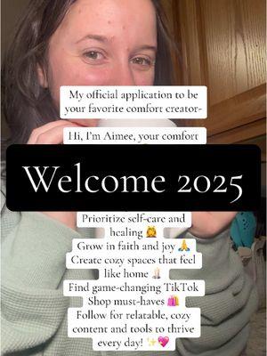 I’m so excited to become you’re comfort creator in 2025. 2025 is my year of healing and I want to bring you on that journey with me. #comfortcreator #yearofhealing #2025 #newyears 