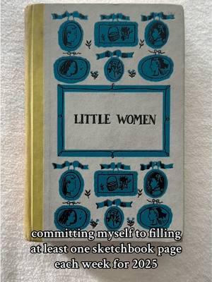 hopefully i'll do more than that so let's see how this goes! ✨ #artist #smallartist #sketchbook #sketchbooktour #vintagebooks #littlewomen #watercolor 