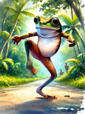 🎶✨ The Solo Coquí Salsa Star on New Year’s Day ✨🎶 It’s the first sunrise of the new year, and the Puerto Rican rainforest is alive with a fresh, dewy glow. While most of the world is still waking up, one coquí is starting the year with style—dancing to salsa! 🐸💃 As the sounds of “Con la Punta del Pie” echo through the forest, the coquí begins to move. With perfectly timed hops and smooth spins, it dances energetically, as if celebrating the dawn of a new year. Its little toes tap rhythmically to the beat, showing off its natural rhythm and flair. 🎶🕺 Occasionally, it pauses to croak, almost as if to cheer itself on, before continuing with a lively sway to the music. The nearby streams and gentle rustling of the trees seem to harmonize with the beat, creating a magical moment of nature and music. 🌟🌴 As the sun rises higher, filling the rainforest with golden light, the coquí finishes its dance with a proud hop and a cheerful croak, signaling the start of a brand-new year with joy and energy. First day of the year and this coquí’s already got the moves! 🐸💃✨ #ConLaPuntaDelPie #CoquíMoves #salsadance #añonuevo #humorlatino #ai 