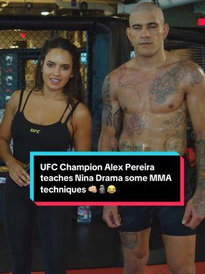 UFC Champion Alex Pereira attempted to teach Nina Drama MMA techniques LOL #UFC #alexpereira #poatan #chama #mma #ninadrama #kickboxing #boxing #muaythai #muaythaifighter #muaythaifighter #taekwondo #jiujitsu #brazilianjiujitsu #jiujitsugrappling #jiujitsulifestyle #wrestling #wrestlingtiktok #wrestlingtok #fit #fitness #grappling #karate